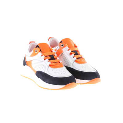 H1571 Sneaker Wit Met Oranje