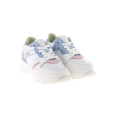HIP Shoe Style H1694 Sneaker Wit Met Blauw